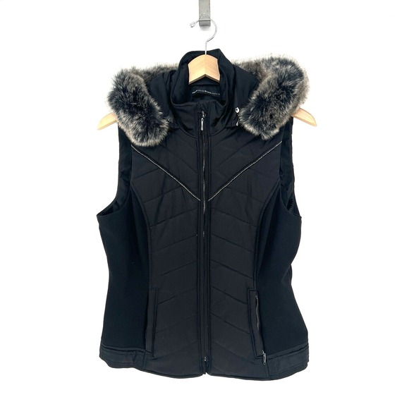 White‎ House Black Market WKND Hooded Puffer Vest NWT Size Medium Retail $198 - Picture 1 of 11